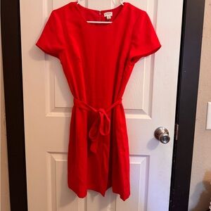 NWT J. Crew Vibrant Red Dress